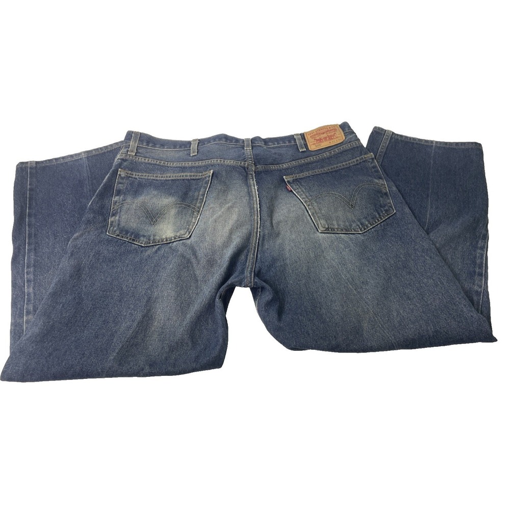 Levi's 505 Regular Fit Jeans Mens 42x30 Blue Good Straight Leg Denim 005050216 - Picture 2 of 5